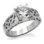 Jewellery Kingdom Ladies Solitaire 3 Carat Cubic Zirconia Grade Stainless Steel Silver Ring - Jewelry Rings - British D'sire
