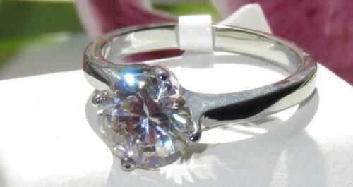 Jewellery Kingdom Ladies Solitaire 4K Cubic Zirconia Stainless Steel Ring (Silver) - Jewelry Rings - British D'sire