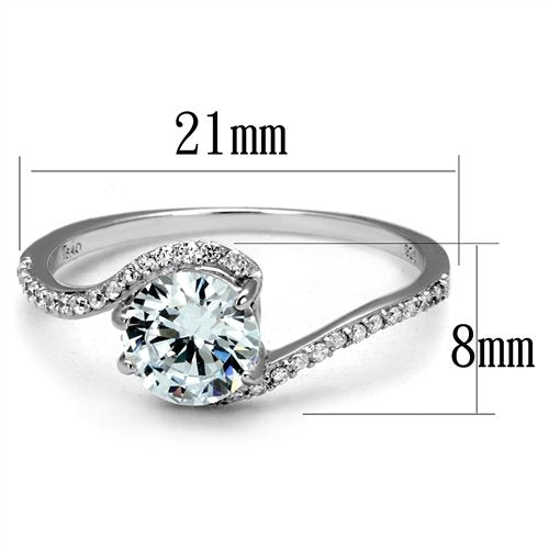 Jewellery Kingdom Ladies Solitaire Accent Cubic Zirconia 140ct Engagement Handmade Ring (Sterling Silver) - Jewelry Rings - British D'sire Main image