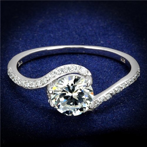 Jewellery Kingdom Ladies Solitaire Accent Cubic Zirconia 1.40CT Sterling Silver Engagement Handmade Ring Secondary image