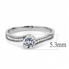 Jewellery Kingdom Ladies Solitaire Accents 1.25 Carat Stainless Steel Engagement Ring (Silver) - Jewelry Rings - British D'sire