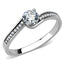 Jewellery Kingdom Ladies Solitaire Accents 1.25 Carat Stainless Steel Engagement Ring (Silver) - Jewelry Rings - British D'sire