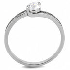 Jewellery Kingdom Ladies Solitaire Accents 1.25 Carat Stainless Steel Engagement Ring (Silver) - Jewelry Rings - British D'sire