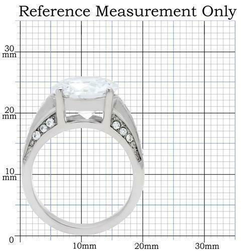 Jewellery Kingdom Ladies Solitaire Accents 6 Carat Cz Stainless Steel Cocktail Ring (Silver) - Jewelry Rings - British D'sire