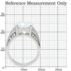 Jewellery Kingdom Ladies Solitaire Accents 6 Carat Cz Stainless Steel Cocktail Ring (Silver) - Jewelry Rings - British D'sire