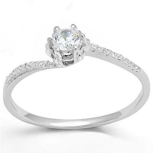 Jewellery Kingdom Ladies Solitaire Accents Cz 1/2 Carat Engagement Sterling Silver 925 Ring Secondary image