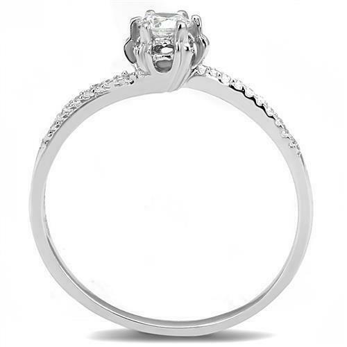 Jewellery Kingdom Ladies Solitaire Accents Cz 1/2 Carat Engagement Sterling Silver 925 Ring - Jewelry Rings - British D'sire Main image