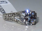Jewellery Kingdom Ladies Solitaire Accents Cz 3 Carat Stainless Steel Engagement Ring (Silver) - Jewelry Rings - British D'sire