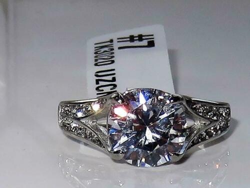 Jewellery Kingdom Ladies Solitaire Accents Cz 3 Carat Stainless Steel Engagement Ring (Silver) Secondary image