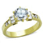 Jewellery Kingdom Ladies Solitaire Accents Realistic Steel 3 Carat Engagement Ring (Gold) - Jewelry Rings - British D'sire