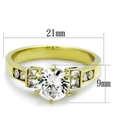 Jewellery Kingdom Ladies Solitaire Accents Realistic Steel 3 Carat Engagement Ring Secondary image