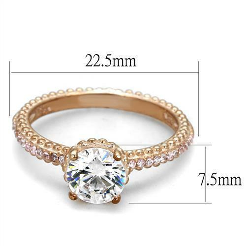 Jewellery Kingdom Ladies Solitaire Accents Sterling Silver Cz 1.67K Ring (Gold) - Rings - British D'sire