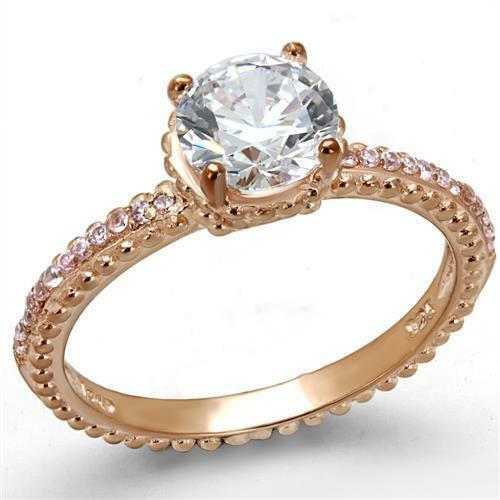Jewellery Kingdom Ladies Solitaire Accents Sterling Silver Cz 1.67K Ring (Gold) - Rings - British D'sire Main image