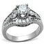 Jewellery Kingdom Ladies Solitaire Baguette Cubic Zirconia Stainless Steel 2 Carat Engagement Ring (Silver) - Jewelry Rings - British D'sire