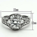 Jewellery Kingdom Ladies Solitaire Baguette Cubic Zirconia Stainless Steel 2 Carat Engagement Ring (Silver) - Jewelry Rings - British D'sire
