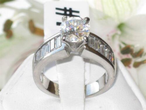 Jewellery Kingdom Ladies Solitaire Baguettes Stainless Steel Cubic Zirconia Ring Secondary image