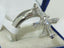 Jewellery Kingdom Ladies Solitaire Cross Charm Dangling Ring (Silver) - Rings - British D'sire
