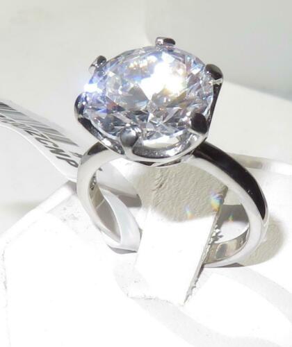 Jewellery Kingdom Ladies Solitaire Cubic Zirconia 10 Carat Engagement Stainless Steel Clear Ring (Silver) - Jewelry Rings - British D'sire