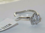 Jewellery Kingdom Ladies Solitaire Cubic Zirconia 125 Carat Stainless Steel Engagement Ring (Silver) - Engagement Rings - British D'sire