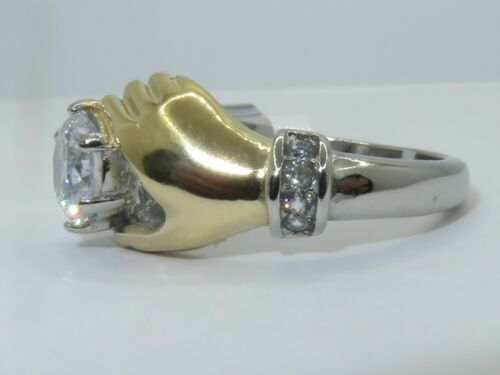 Jewellery Kingdom Ladies Solitaire Cubic Zirconia 2K Ring (Gold) - Rings - British D'sire