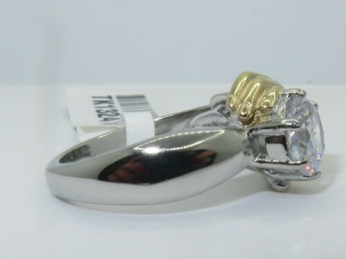 Jewellery Kingdom Ladies Solitaire Cubic Zirconia 2K Ring (Gold) - Rings - British D'sire