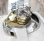 Jewellery Kingdom Ladies Solitaire Cubic Zirconia Two Tone Stainless Steel Gold Ring - Jewelry Rings - British D'sire