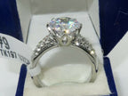 Jewellery Kingdom Ladies Solitaire Cz Accents 10mm 4 Carat Stainless Steel Engagement Ring - Jewelry Rings - British D'sire