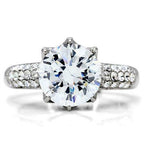 Jewellery Kingdom Ladies Solitaire Cz Silver 4 Carat Stainless Steel Engagement Ring - Jewelry Rings - British D'sire