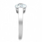 Jewellery Kingdom Ladies Solitaire Engagement Simulated Diamonds 3 Ct Stainless Steel Ring (Silver) - Jewelry Rings - British D'sire
