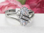 Jewellery Kingdom Ladies Solitaire Marquise Cz Stainless Steel 2.5k Ring (Silver) - Rings - British D'sire