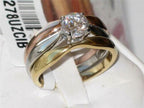 Jewellery Kingdom Ladies Solitaire Rose Gold 1 Carat Stainless Steel Ring Set (Yellow Gold) - Jewelry Rings - British D'sire