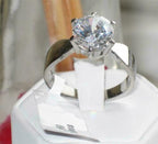 Jewellery Kingdom Ladies Solitaire Round Engagement Ring (Silver) - Engagement Rings - British D'sire