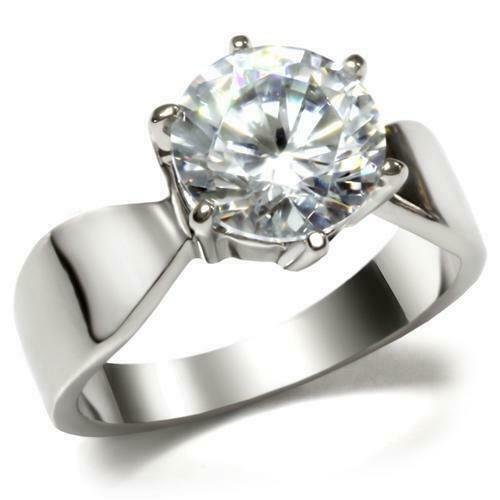 Jewellery Kingdom Ladies Solitaire Round Engagement Ring (Silver) - Engagement Rings - British D'sire Main image