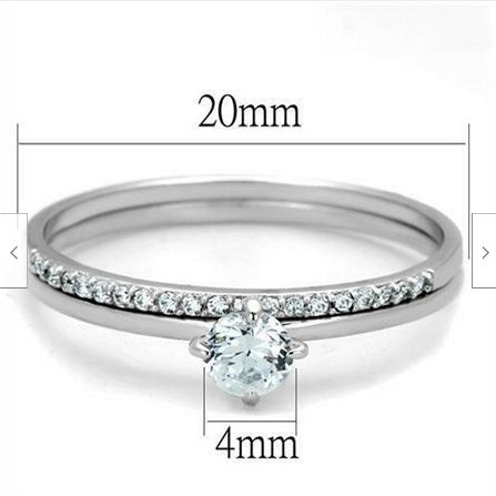 Jewellery Kingdom Ladies Solitaire Wedding Band Sterling Silver Cz 1/2 Carat Pretty Ring Set - Jewelry Rings - British D'sire