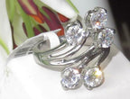 Jewellery Kingdom Ladies Solitaires Dress Stainless Steel 2K Ring (Silver) - Rings - British D'sire