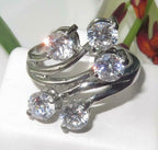 Jewellery Kingdom Ladies Solitaires Dress Stainless Steel 2K Ring (Silver) - Rings - British D'sire