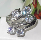 Jewellery Kingdom Ladies Solitaires Dress Stainless Steel 2K Ring (Silver) - Rings - British D'sire