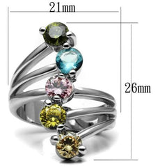Jewellery Kingdom Ladies Solitaires Multi Colored Sigrid Band Topaz Peridot Cocktail Ring - Rings - British D'sire
