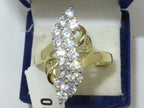 Jewellery Kingdom Ladies Sparkling Elegant Realistic Cluster Cubic Zirconia Ring (Gold) - Jewelry Rings - British D'sire