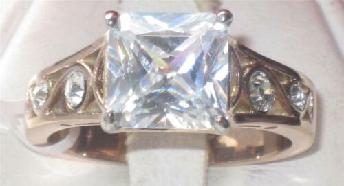 Jewellery Kingdom Ladies Square Asscher 14k Solitaire With Accents Ring (Gold) - Rings - British D'sire Main image