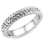 Jewellery Kingdom Ladies Stacking Band Cubic Zirconia Full Eternity Ring (Clear) - Jewelry Rings - British D'sire