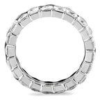 Jewellery Kingdom Ladies Stacking Band Cubic Zirconia Stainless Steel Princess Bezel Full Eternity Rings (Black) - Jewelry Rings - British D'sire
