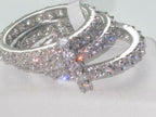 Jewellery Kingdom Ladies Stacking Bands Cubic Zirconia Full Eternity Rhodium Sparkling Ring (Silver) - Jewelry Rings - British D'sire