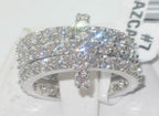 Jewellery Kingdom Ladies Stacking Bands Cubic Zirconia Full Eternity Rhodium Sparkling Ring (Silver) - Jewelry Rings - British D'sire