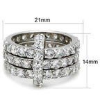 Jewellery Kingdom Ladies Stacking Bands Full Eternity Cubic Zirconia Rings - Jewelry Rings - British D'sire