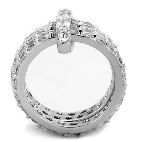 Jewellery Kingdom Ladies Stacking Bands Full Eternity Cubic Zirconia Rings - Jewelry Rings - British D'sire Main image