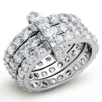 Jewellery Kingdom Ladies Stacking Bands Full Eternity Cubic Zirconia Rings - Jewelry Rings - British D'sire