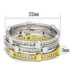 Jewellery Kingdom Ladies Stacking Bands Gold Sterling Silver Cz Full Eternity Wedding Rings - Jewelry Rings - British D'sire