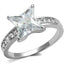 Jewellery Kingdom Ladies Star Cubic Zirconia Rhodium Sparkling Handmade 2CT Ring (Clear) - Jewelry Rings - British D'sire