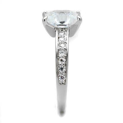 Jewellery Kingdom Ladies Star Cubic Zirconia Rhodium Sparkling Handmade 2CT Ring (Clear) - Jewelry Rings - British D'sire